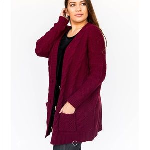 Boyfriend Cardigan Wine Agnes & Dora